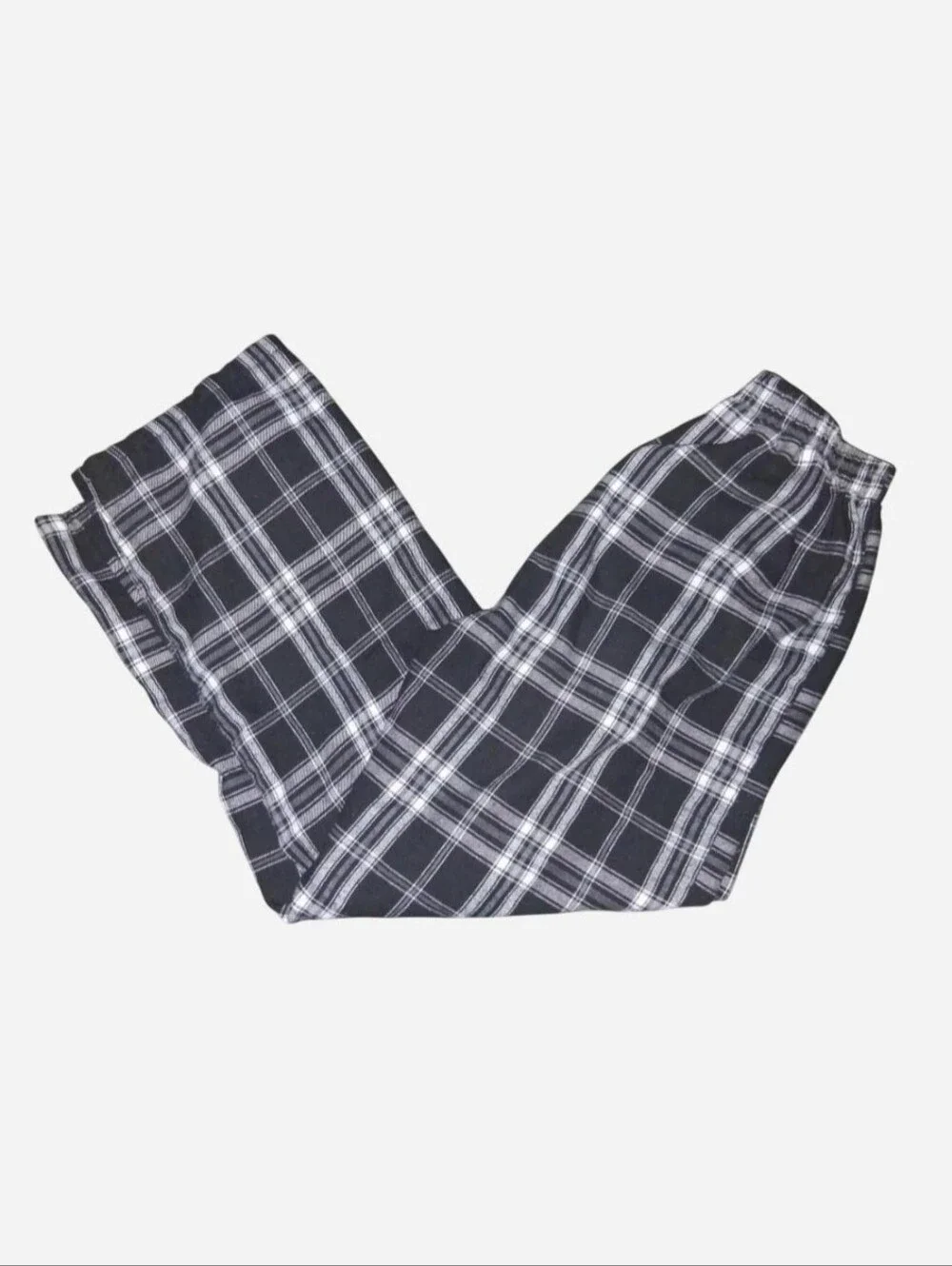 XS-S | black and white plaid flannel pajama pants